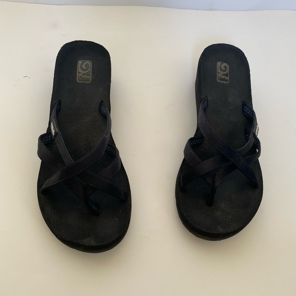 Teva black foam comfort 6 slip on,..